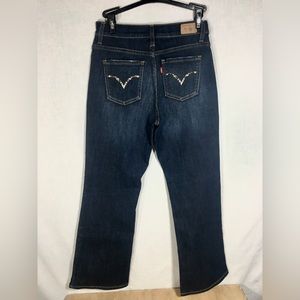 Levis Jeans Blue Size 6 Medium 512 Denim Women Perfectly Slimming Boot Cut Pants